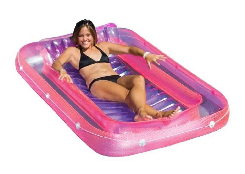 Pack) Float (6 (Open 71" Inflatable Tub Swimline Suntan Pool 9052 Lounge Box)