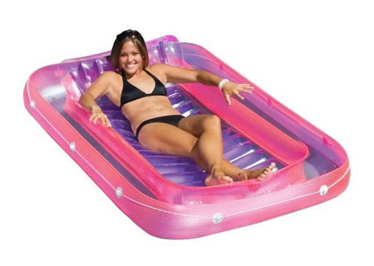 Pack) Float (6 (Open 71" Inflatable Tub Swimline Suntan Pool 9052 Lounge Box)
