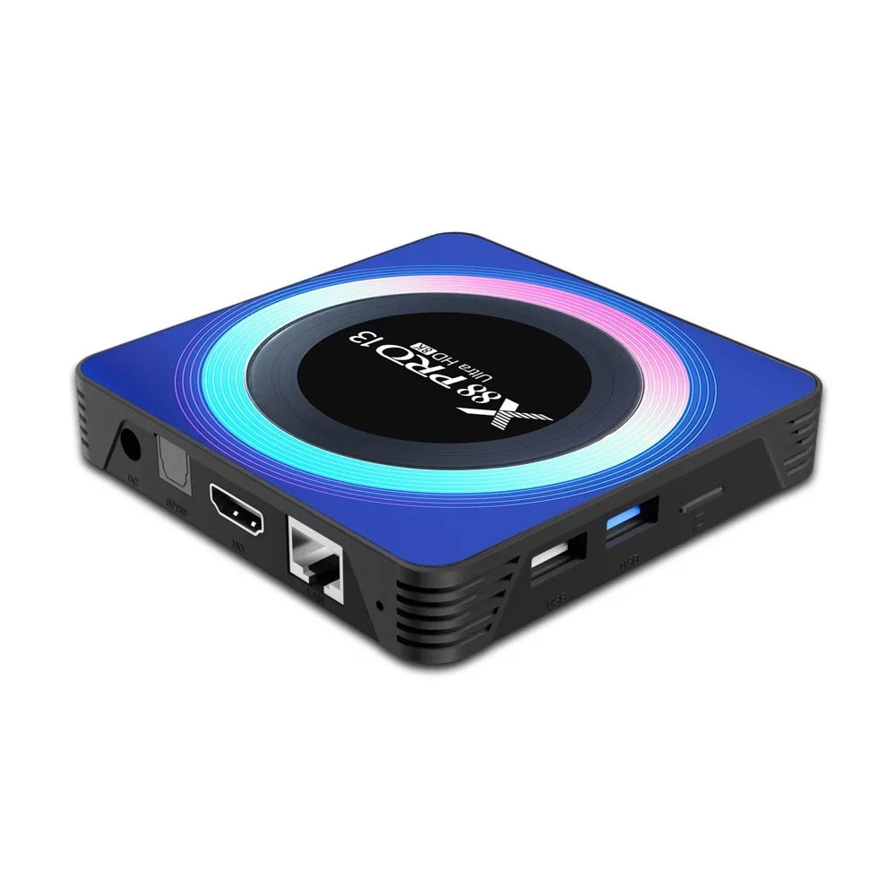 1000M TV Dual HD Box 13.0 Android 2.4G/5.8G 4GB Ultra ROM 8K WiFi6 Ethernet BT5.0 RAM 32GB Band HDR10+ USB3.0 Quad-Core