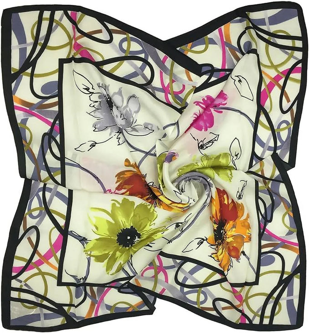 Inches 100% TONY 33X33 Silk Silk, Graphic Women's Square, CANDICE AND Print Scarf