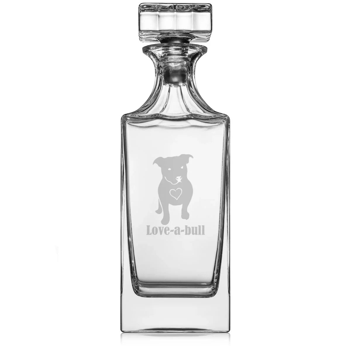 Gift Glass with oz Pitbull Whiskey Glass Love-A-Bull Stopper Decanter 30 Love