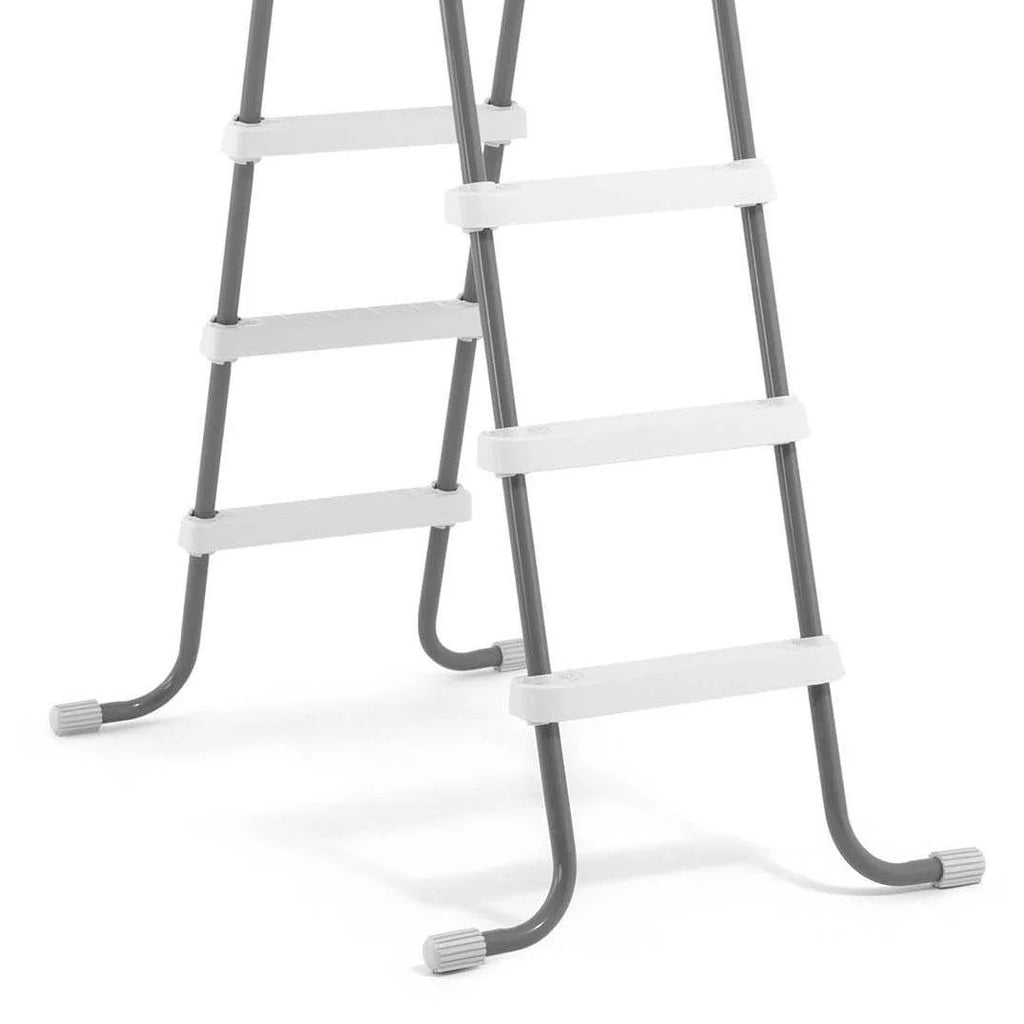 Ground 30" 12' x Above 48" Frame Bundled Ground Prism Ladder Swimming Pool with