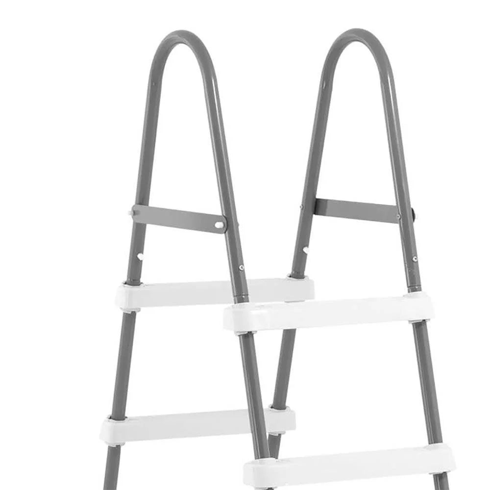Ground 30" 12' x Above 48" Frame Bundled Ground Prism Ladder Swimming Pool with