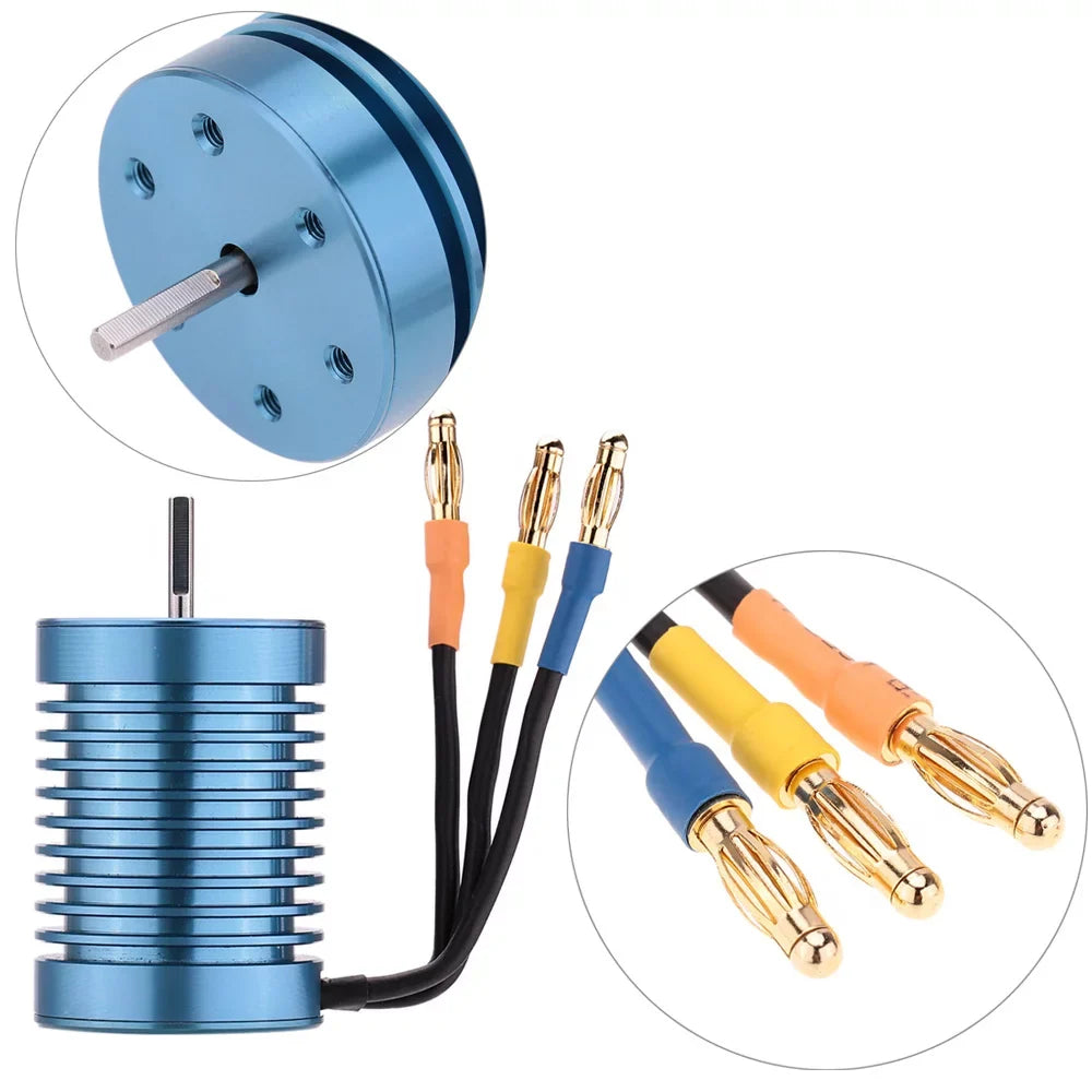Esc 4p Off-road Speed Qinquan Motor and 45a 3650 Speed Speed Huiop 1/10Off-road Rookin 4370kv 4370kv 45a GeevorksMotor 3650 Ler 45a 1/10 Car 4p With ESC, Speed Motor 45a
