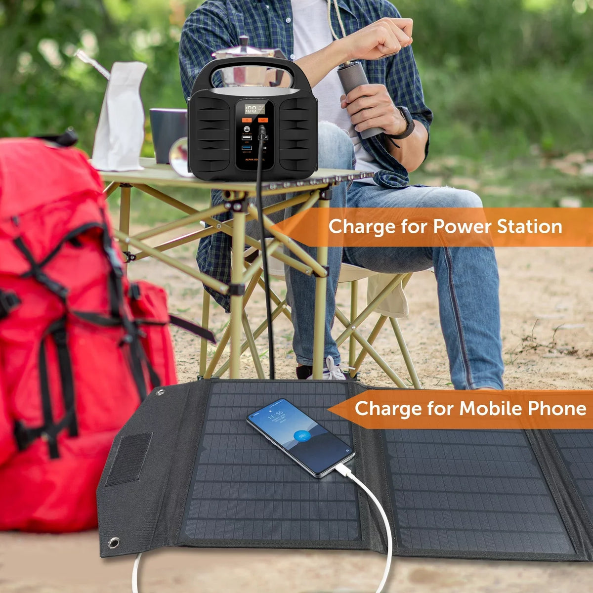 Alpha Folding Panel Solar Charger Digital