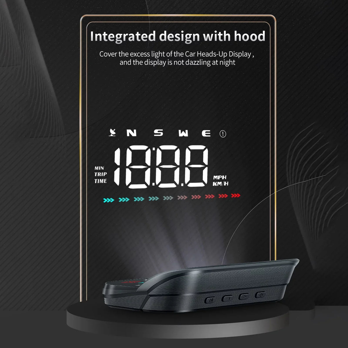 Display Speedometer for with Overspeed Pinnaco Digital Heads-Up Alarm Car GPS Speedometer