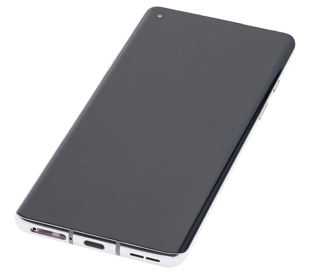 (Refurbished) OLED OnePlus 5G Compatible Replacement For 8 (Non-Verizon With Assembly Silver) UW / Frame 5G Frame) (Polar