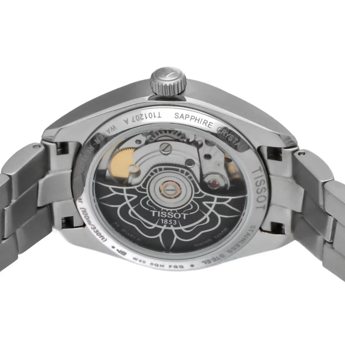 80 T101.207.11.04.100 Women's Steel PR100 Tissot Automatic 33mm Powermatic Watch