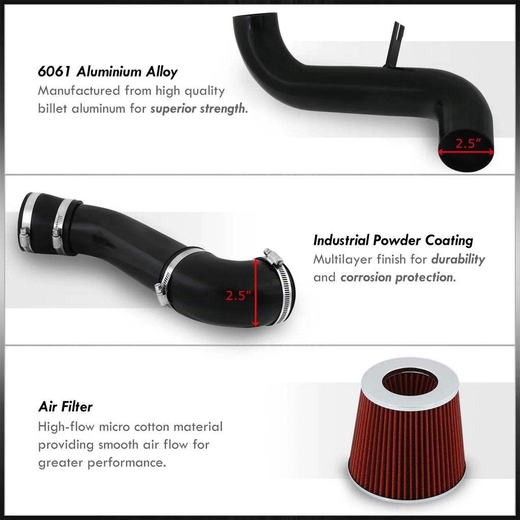 2004 Cold CAI Compatible/Replacement Intake Filter Galant 2.4L Air 2003 Eclipse For Mitsubishi + V6 1999 Aluminum AJP Induction Pipe L4 2005 Piping Black System 2001 JDM Distributors 2002 3.0L 2000