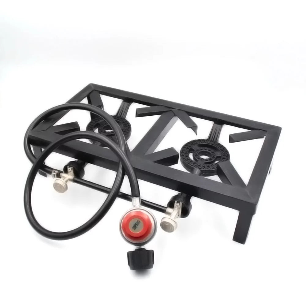 for Double Gas Htovila Patio Excursions for Cooking Furnace Propane Cast Iron BBQ (Standard), Camping Stove