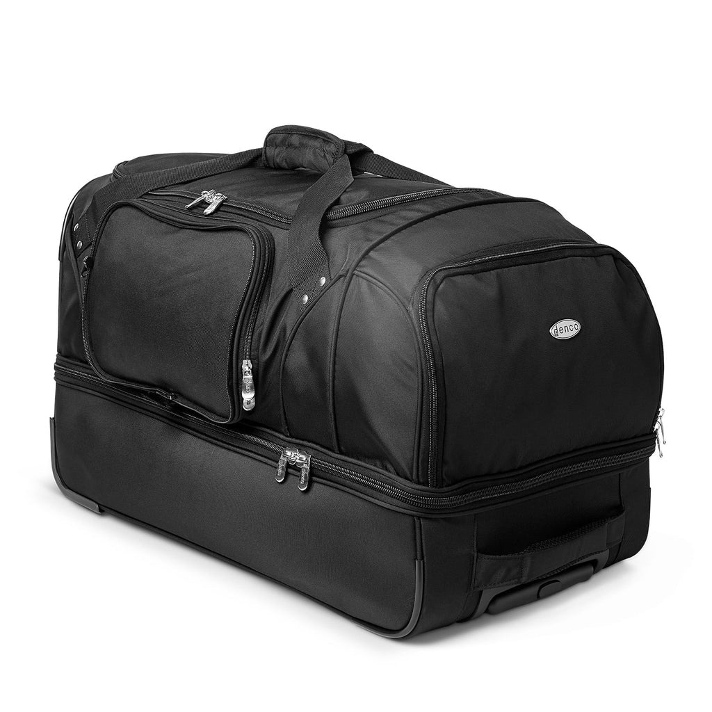 Duffel Rolling Drop 2-Wheel Bottom Bag MOJO Philadelphia Black 27'' Eagles