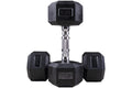 Clean Pair Nut with - Handles 15LB Hex Rubber Dumbbells Metal -