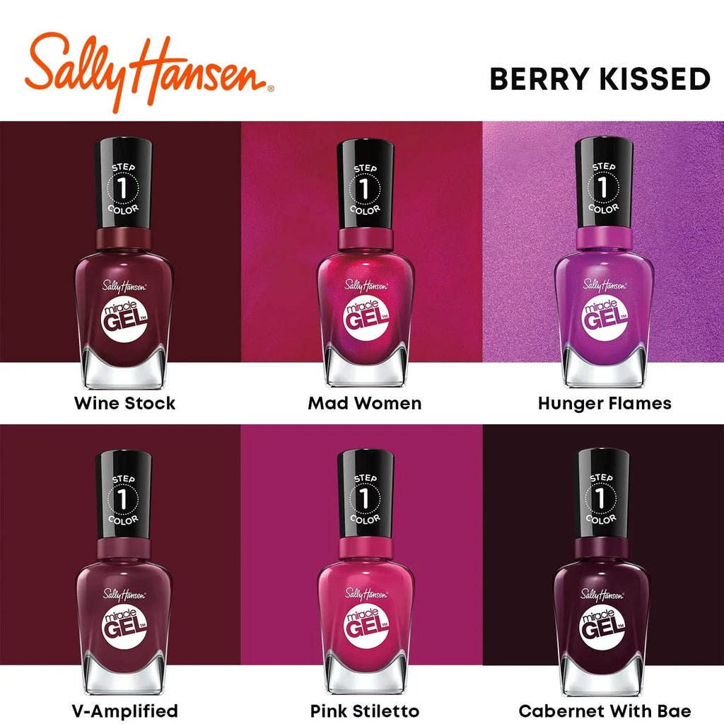 Sally Pack Duo Miracle Bordeaux Gel Hansen Glow Nail Polish,