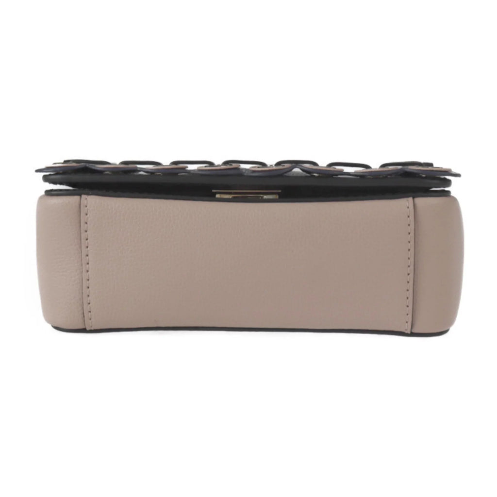 (Good) shoulder grommet Spade black Patternson Pre-Owned handbag punching WKRU5899 bag gold leather Kate beige drive hardware pink 2WAY Maisy