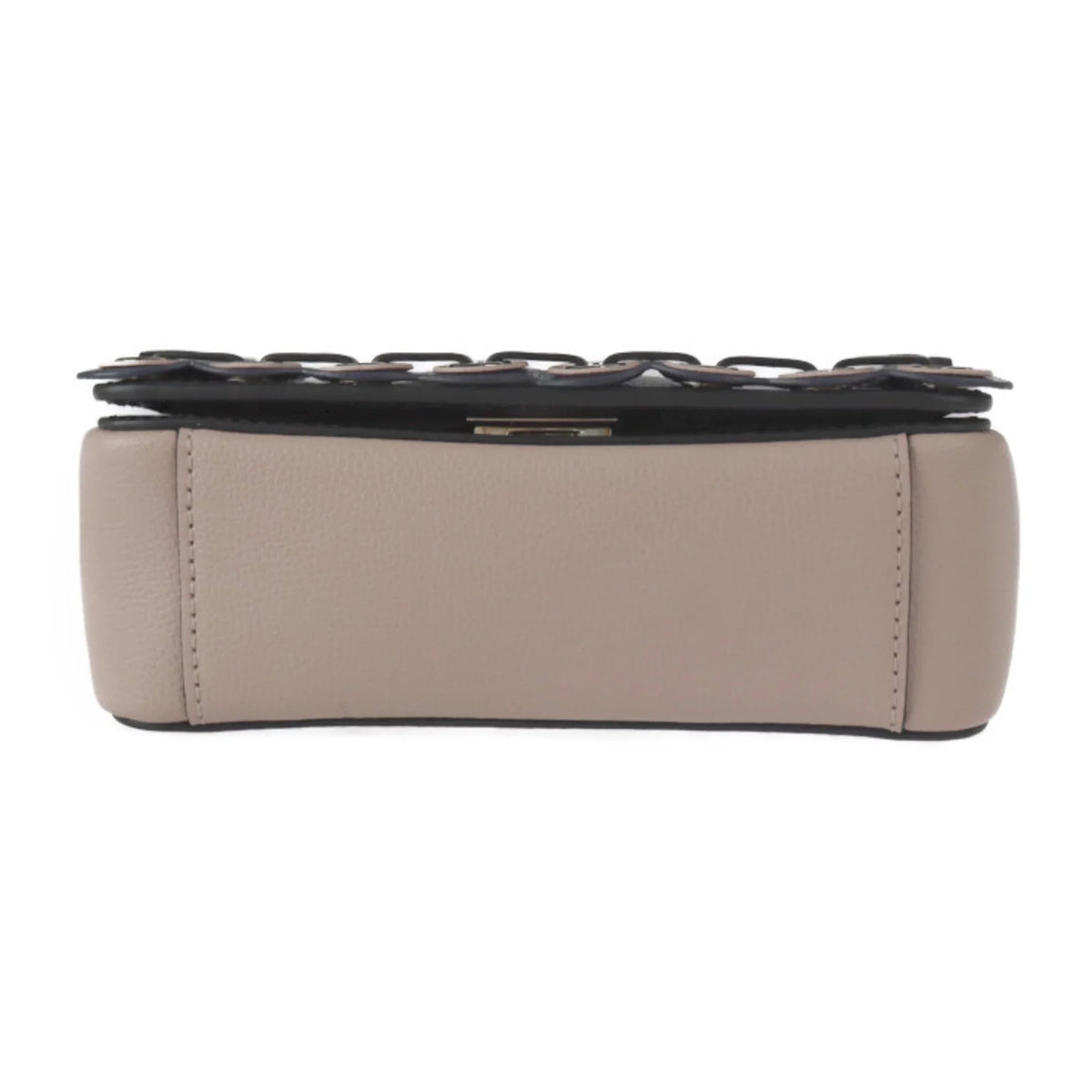 (Good) shoulder grommet Spade black Patternson Pre-Owned handbag punching WKRU5899 bag gold leather Kate beige drive hardware pink 2WAY Maisy