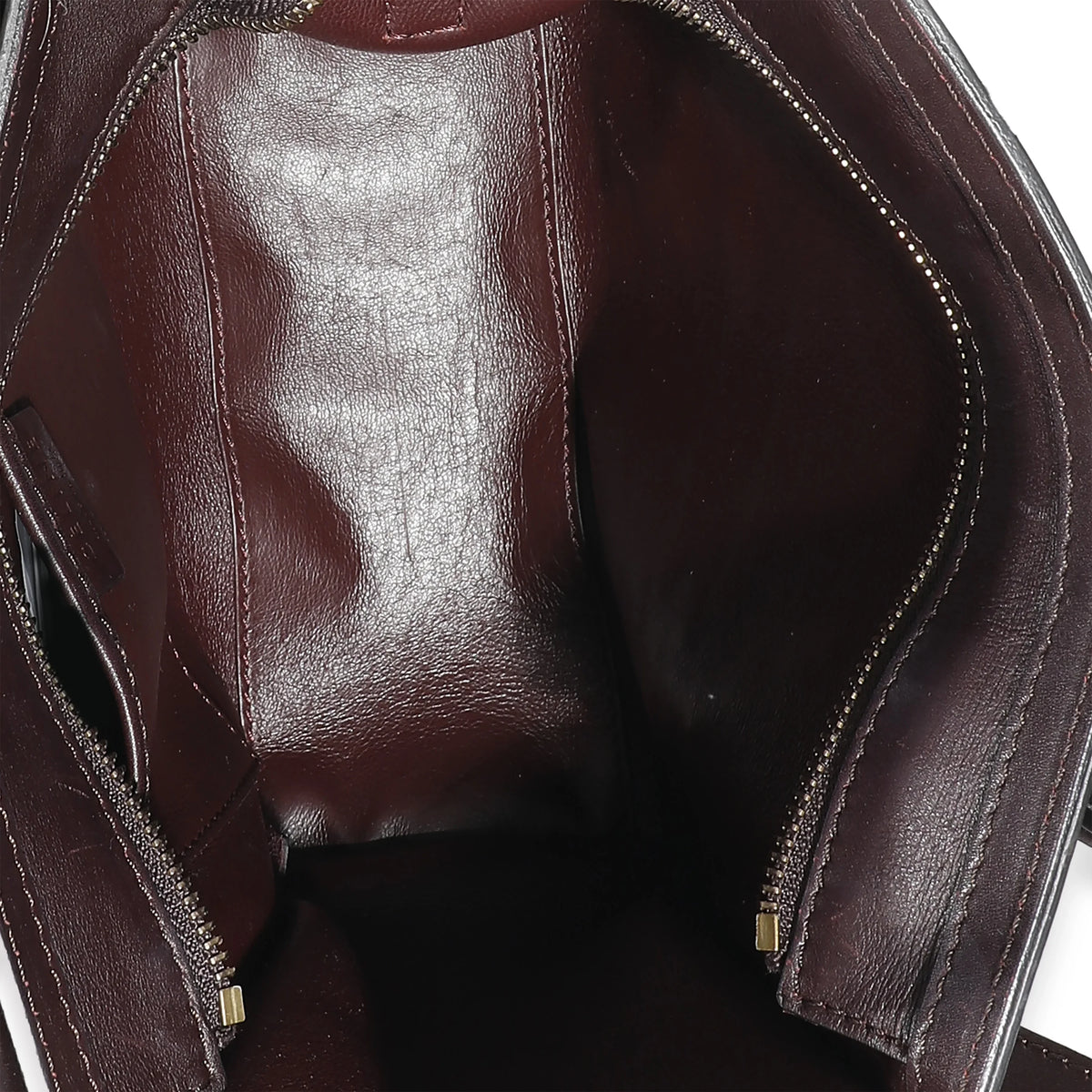 Celine Tri-Colour Brown Beige Burgundy Leather Luggage Nano Suede Pre-Owned