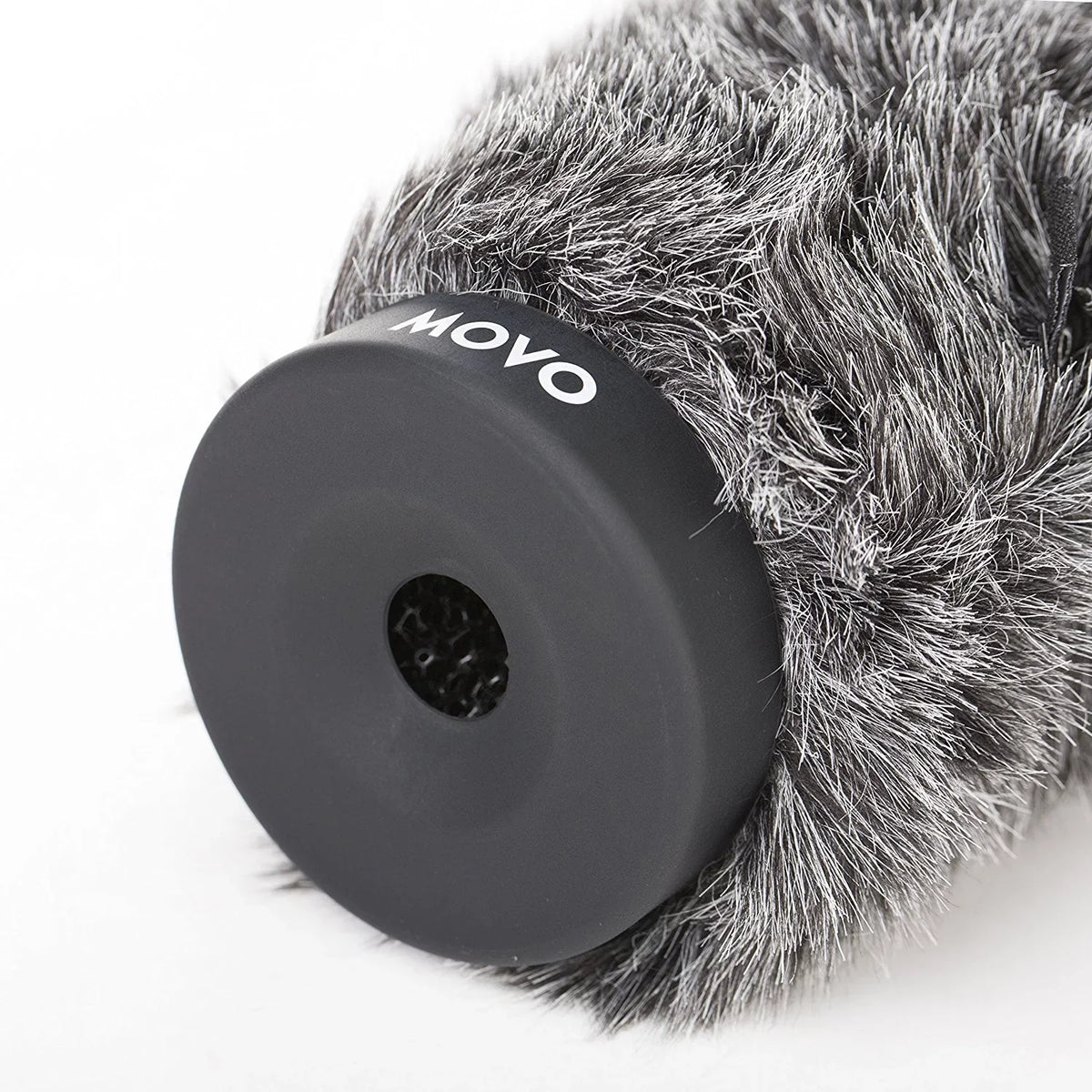 '- Up Long 18-23mm 10.6" Rigid Windscreen In Ws-g270 And Gray Diameter Dark Furry [27cm] To For Microphones Movo