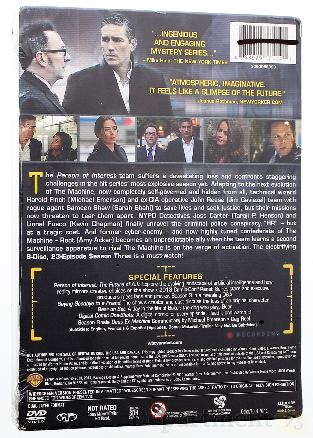 & Interest: Third Season (DVD), Adventure Complete Home Action of Video, The Person Warner