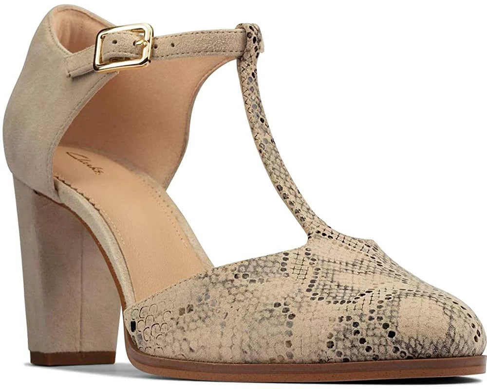 Adult 26156390 6.5 Taupe Women Women CLARKS Combi Snake