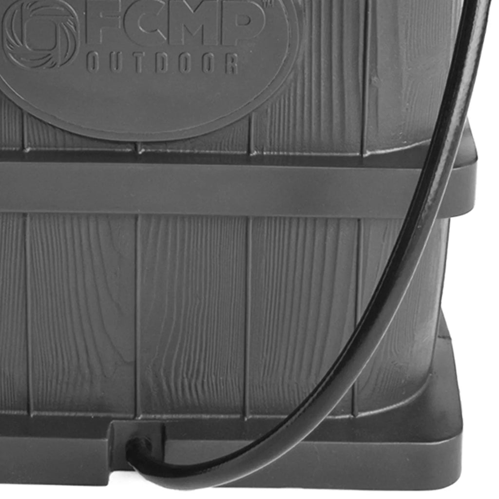 Outdoor Grain WG4000-GRY Rain Water Home Catcher Outdoor FCMP Wood Barrel