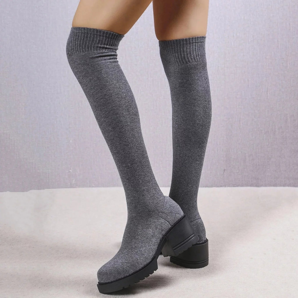 Length Work 11 Women Ladies Buckle Women on Heeled for Winter Long Sock PMUYBHF Boots Boots Pull Knee Minimalist Boots Boots Boots Size Snow Waterproof