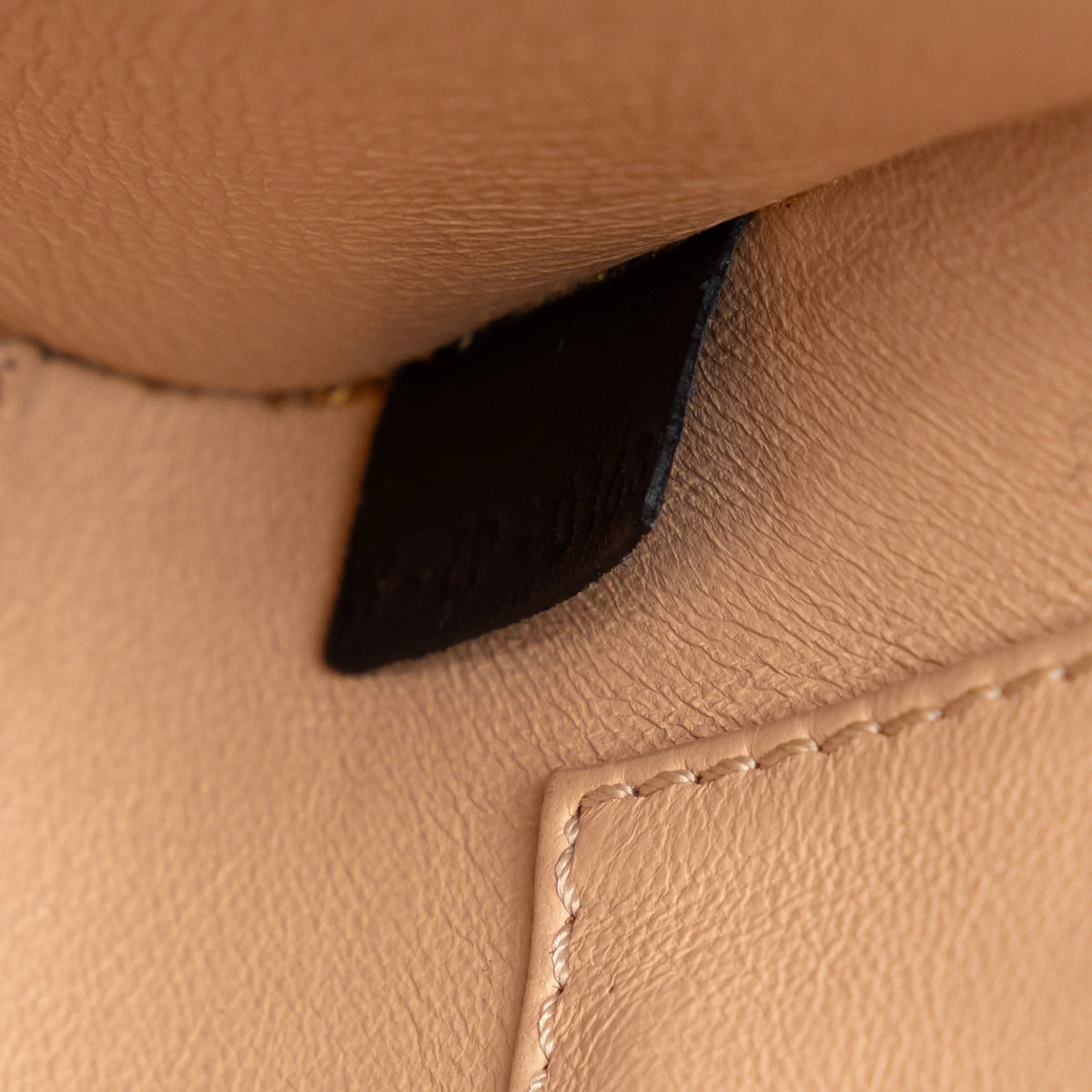 Tricolor Luggage Tote Authenticated Calf Pre-Owned Brown Satchel Leather Celine Nano Unisex (Good)