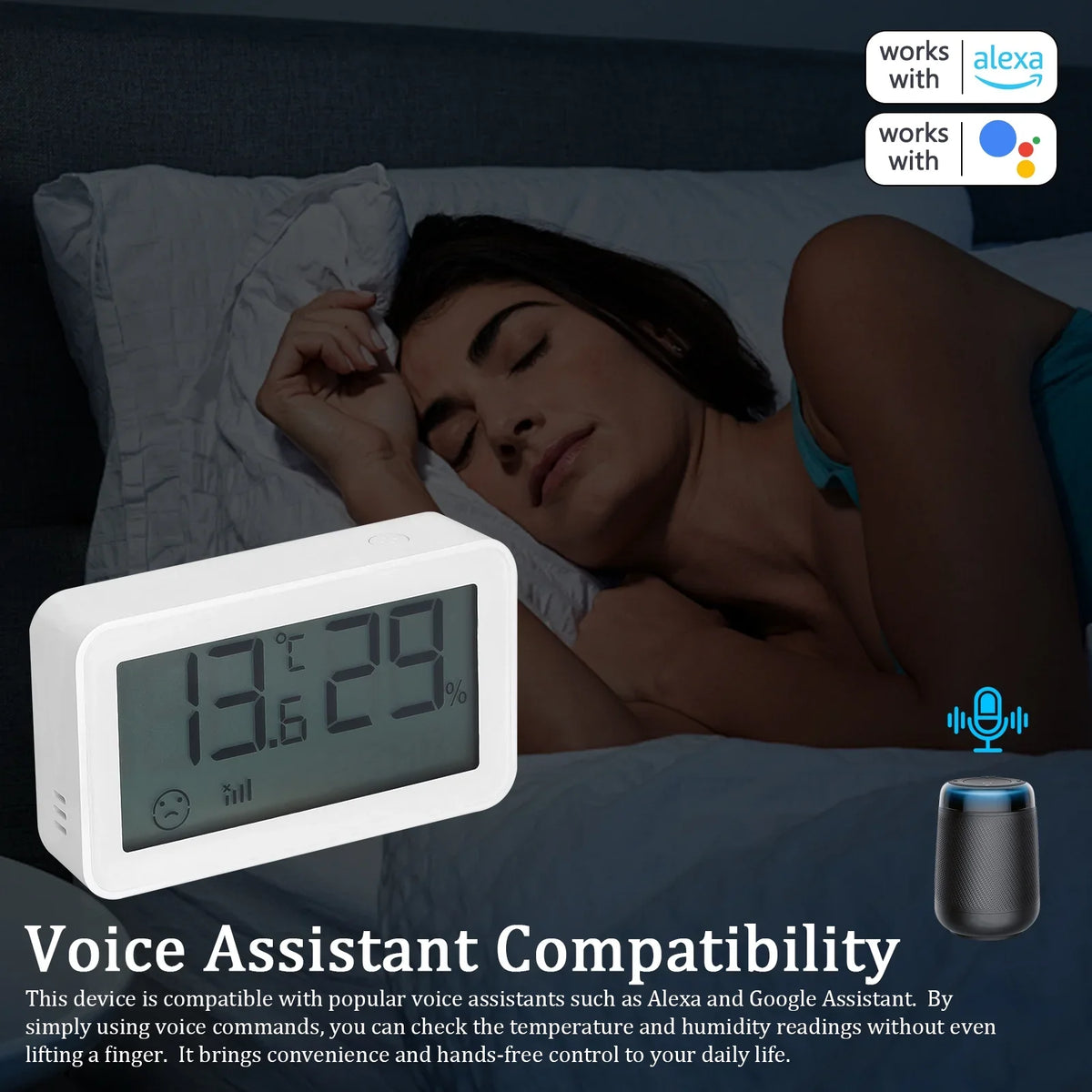 Bt Humidity With Room Office Display Humidity Thermo-Hygrometer,Thermometer Baby Indoor Display Time And With Time Compatible / Indicator Bisofice Compatible With Compatible Temperature