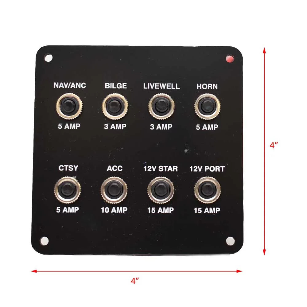 | Panel Inch 4 Breaker Hawk Super Crestliner Boat 1950 Switch 2336996