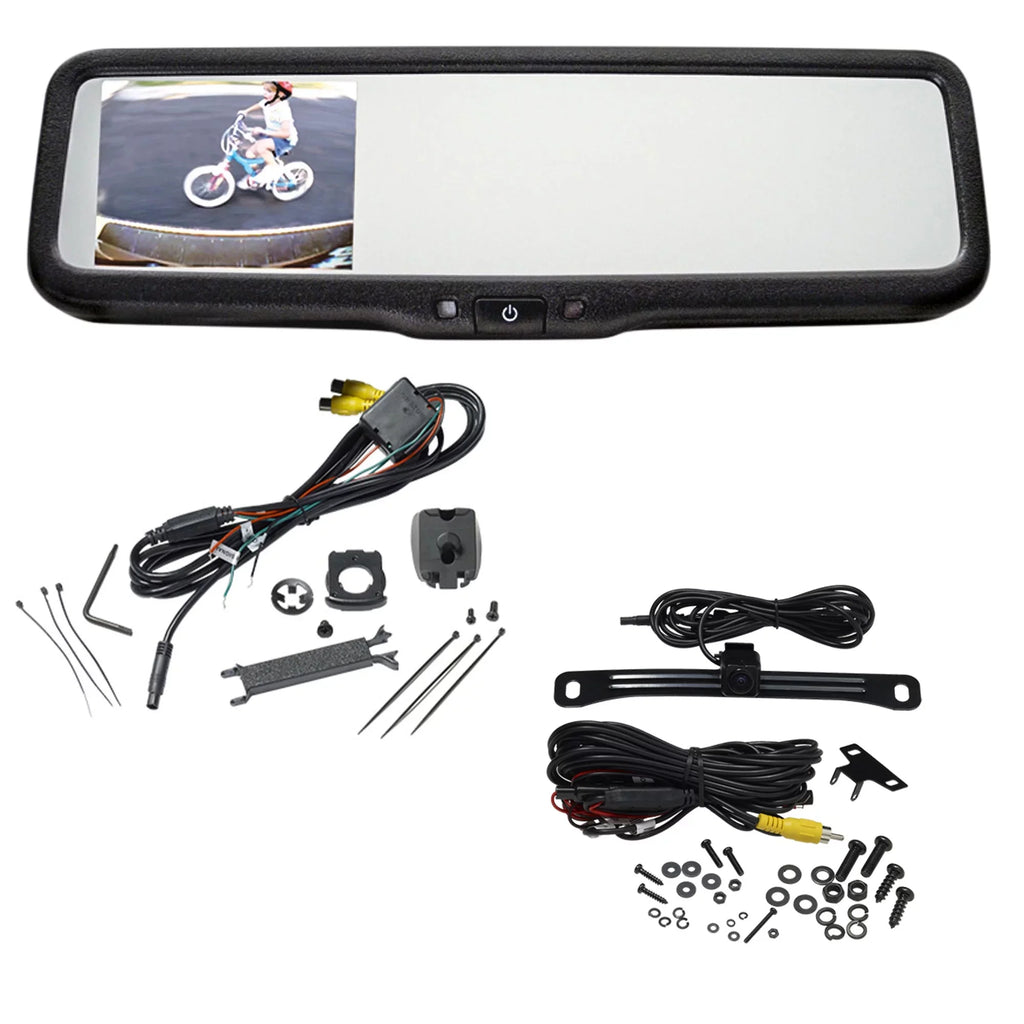 OEM-Style Replacement Monitor Universal screen Rearview 3.5-inch camera Mirror w/ back and up