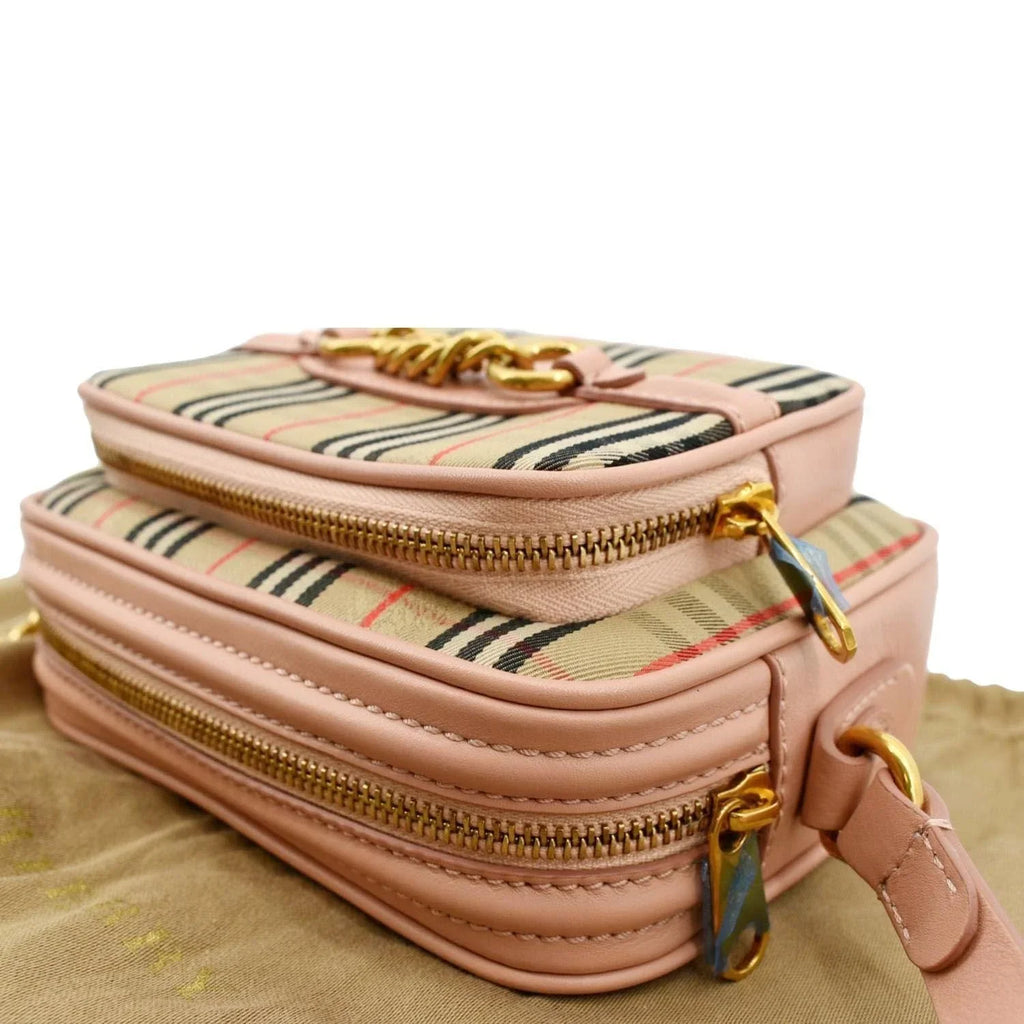 Camera Pre-owned Link Knight Bag BURBERRY Crossbody Pink Light 1983 Check