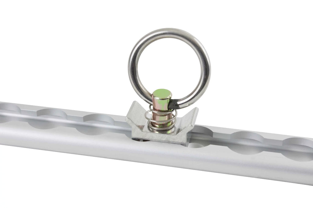 Aluminum Stainless for Down L-Track Heavy Vans Tie L-Track Enclosed Trailers 4ft w/ Duty (32 System Ring Stud Pcs) Steel (8 Cargo and Pcs)