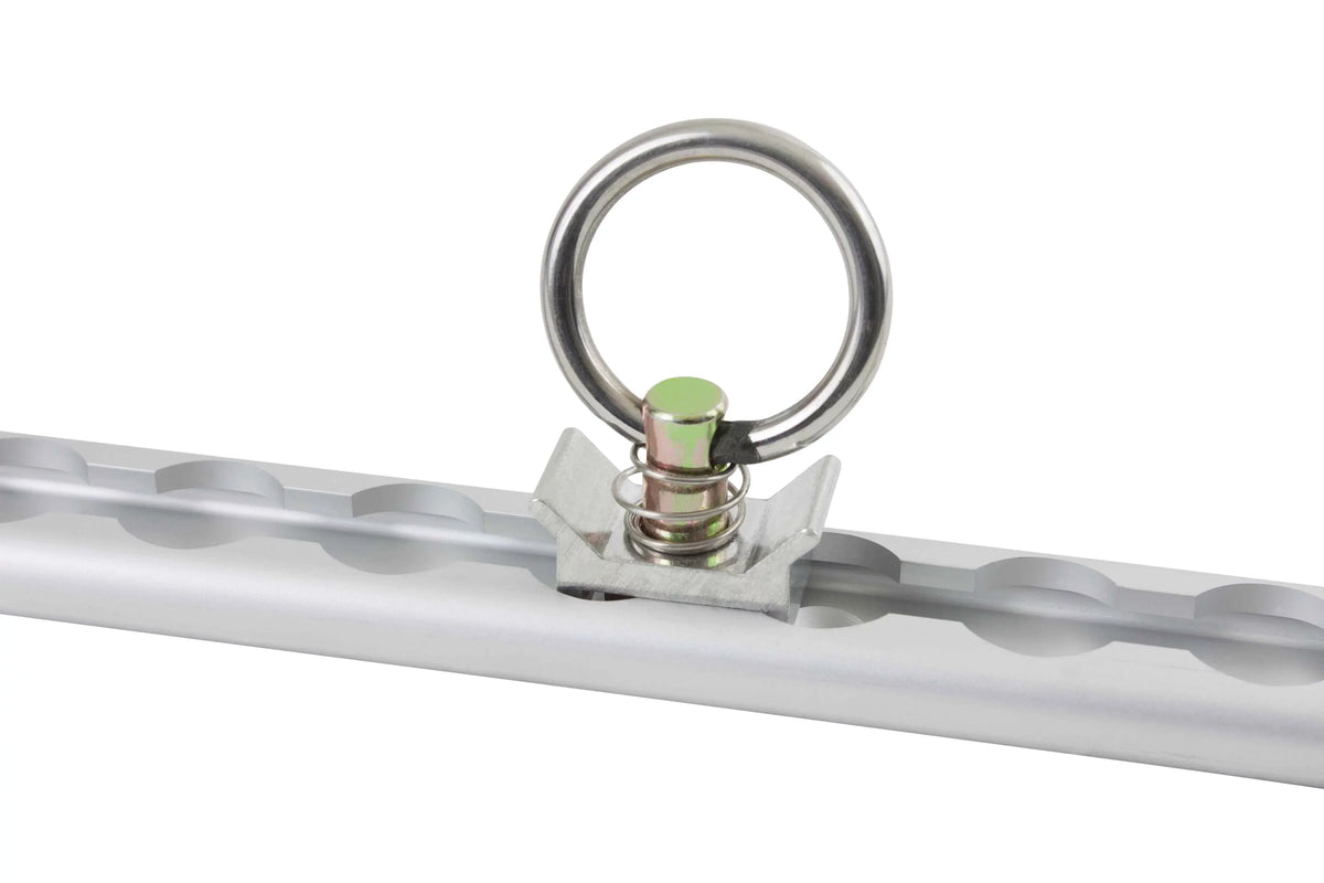 Aluminum Stainless for Down L-Track Heavy Vans Tie L-Track Enclosed Trailers 4ft w/ Duty (32 System Ring Stud Pcs) Steel (8 Cargo and Pcs)