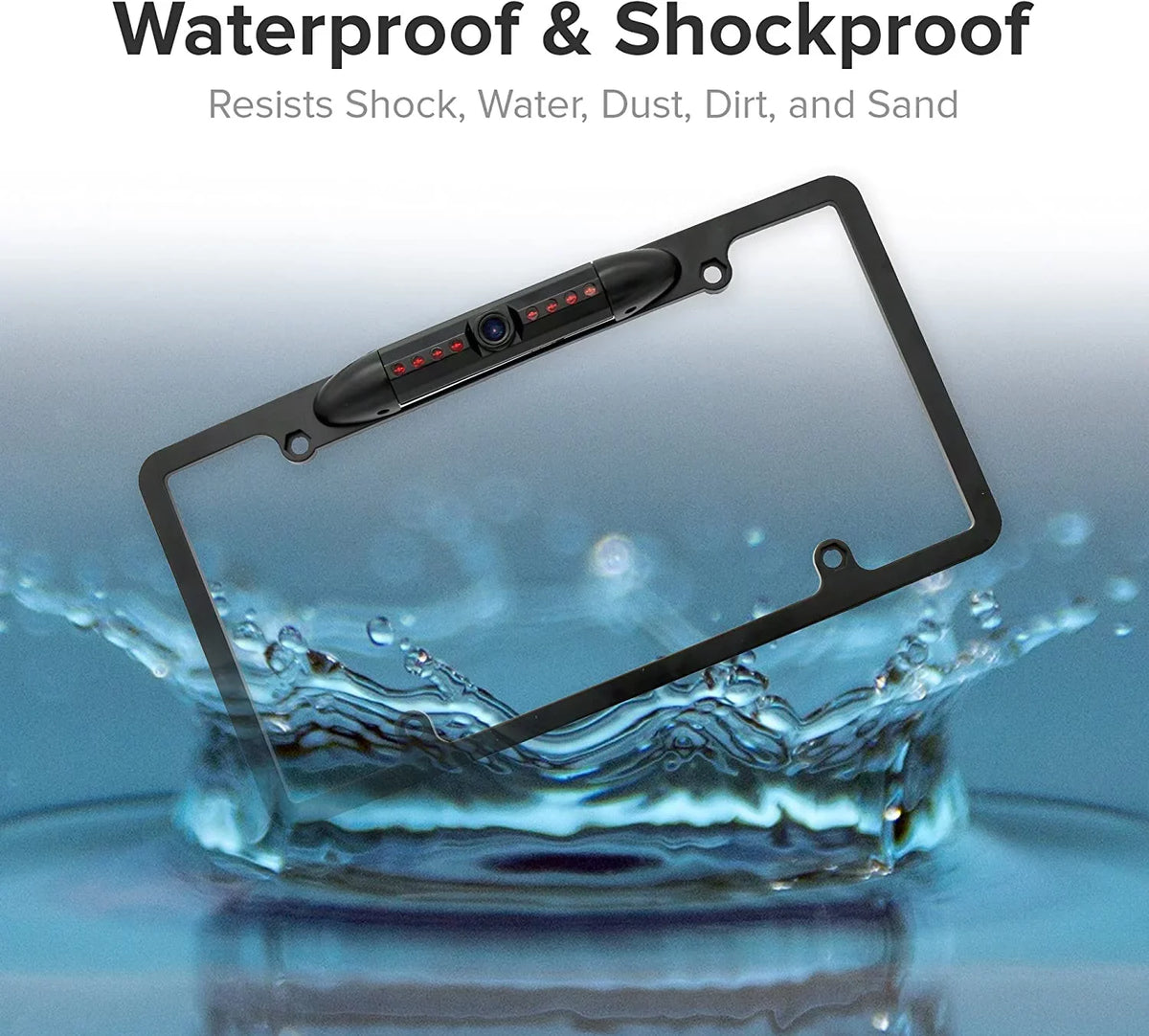 License Plate Black for Backup Rearview Frame Camera XAV-AX150