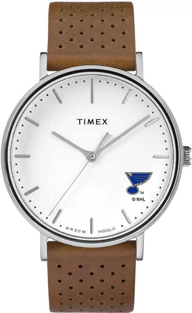 Leather Watch Whites Timex Saint Bright Timex Blues Womens Louis St