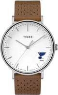 Leather Watch Whites Timex Saint Bright Timex Blues Womens Louis St