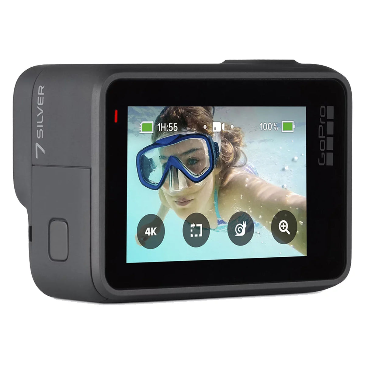 Photos Screen with Video 12MP Digital HD HERO7 Restored (Refurbished) Camera Silver 4K Waterproof Touch GoPro Sport Action Camera