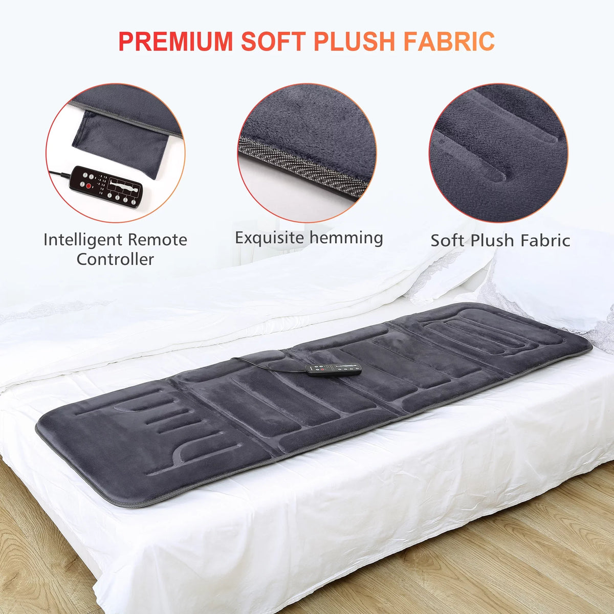 with Pad 2 Heating Seat Vibration Therapy Full Cushion Massage Body Comfier 10 Heat Massager pad Mat & with Motors Chair