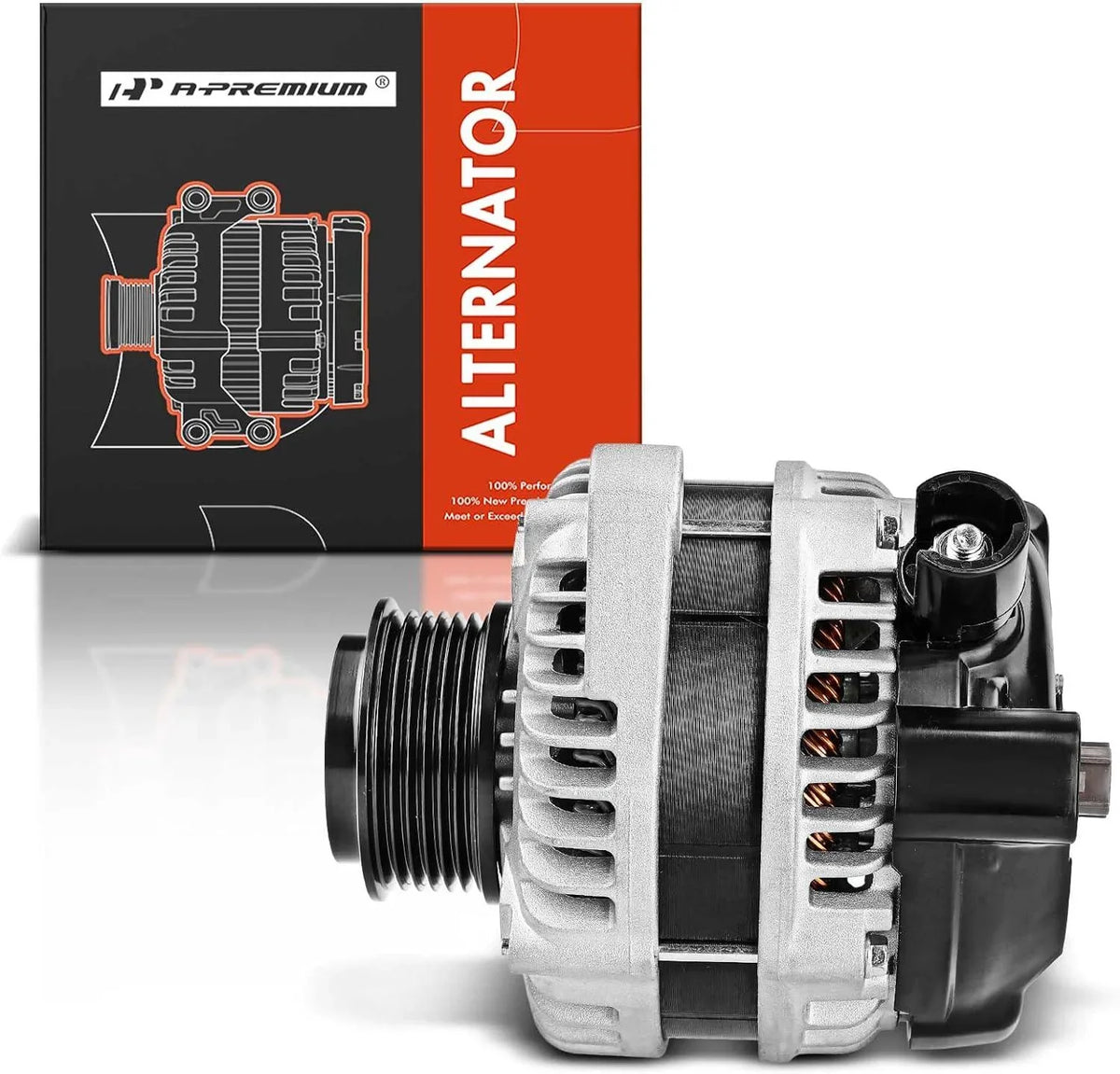 2012-2014, Ridgeline 6-Groove Replace# A-Premium 2011-2013, V6 12V Alternator Compatible 2012-2015, 3.5L, Odyssey CW with Pulley, Pilot 31100-RV0-A01 Honda 130Amp