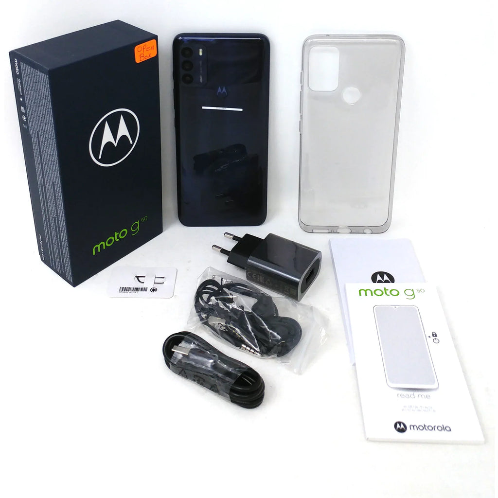 G50 6.5" XT2137-1 Steel Grey - - Dual Factory RAM Moto Unlocked 5G OB Motorola SIM Phone 4GB 128GB