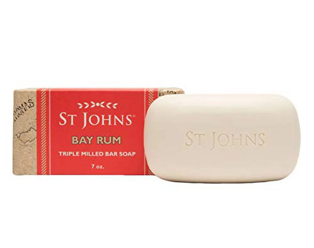 Body Rum John Soap & Soap Soap Oil , USA Bar Mens Luxury , St. for (Pack Glycerine for Bar Bar) oz with Bar Soap Bay Olive Rum (7 Men men 7 Hydrating of Bar Bay Made, Ounce 1) , Triple-milled ,