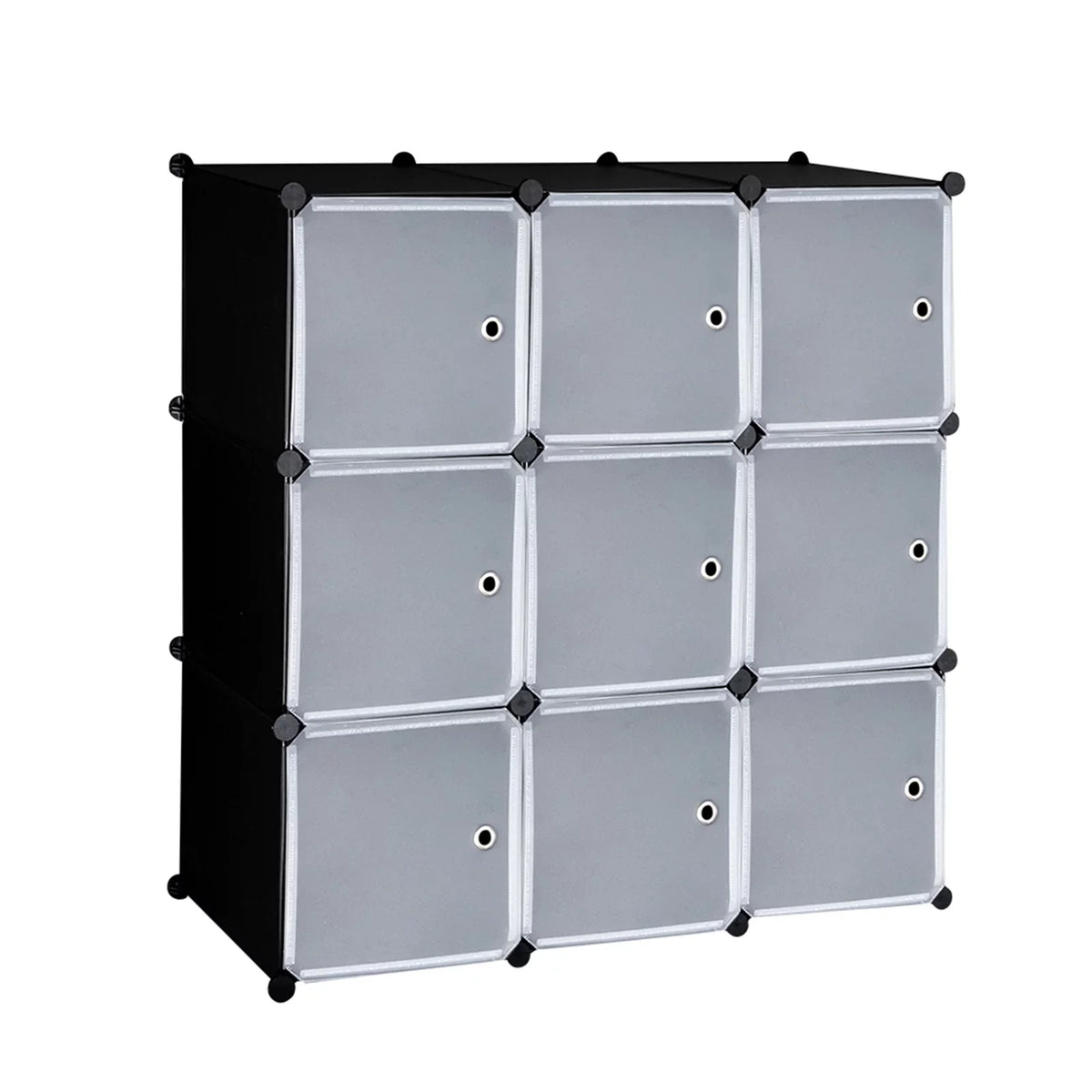 Cabinet, BMTBUY Units, Organizer DIY Closet Plastic Doors Shelf with Shelving Book Modular Storage 9-Cube