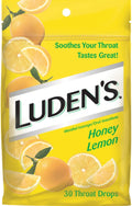 Throat Anesthetic Drops,Menthol Oral (Pack ea Honey Lemon Lozenge/ Luden's 6) 30 of