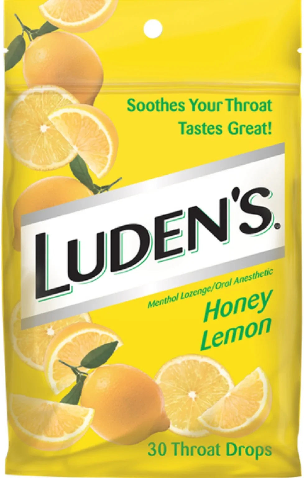 Throat Anesthetic Drops,Menthol Oral (Pack ea Honey Lemon Lozenge/ Luden's 6) 30 of
