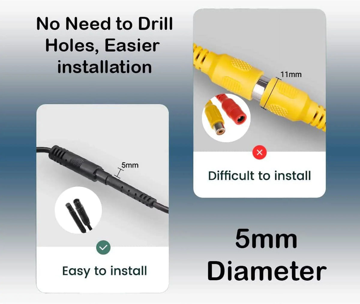 Rear Waterproof with Pioneer Radio DMH-100BT AVH-120BT 170° Angle HD View AVH-2550NEX License CAM110 Car Night Camera DMH-160BT Plate Vision AVH-210EX Backup DMH1770NEX Compatible DMH-WT8600NEX