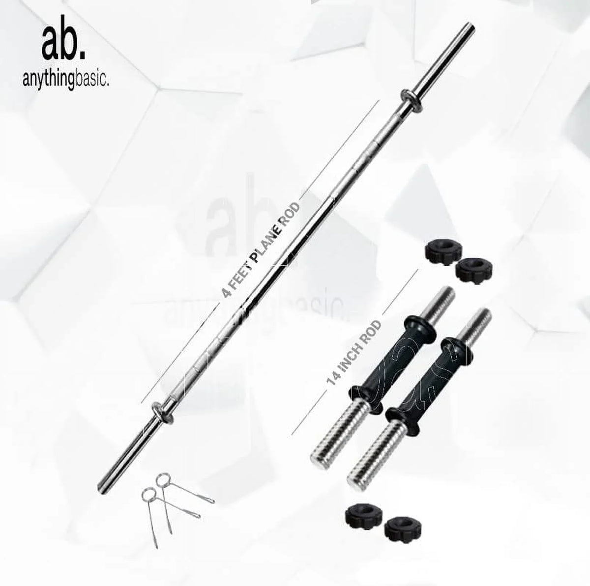 Kg 16 Gym Set Pair One Ft Rods Rods and Home Gym PVC Dumbbell 4 with anythingbasic.