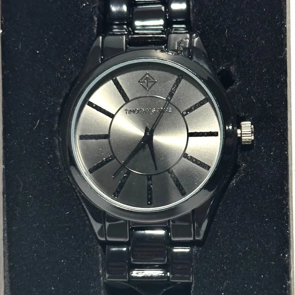 '- *See Like Stone Ceramic Black Description* New Faux Watch Charme Ceramic Timothy