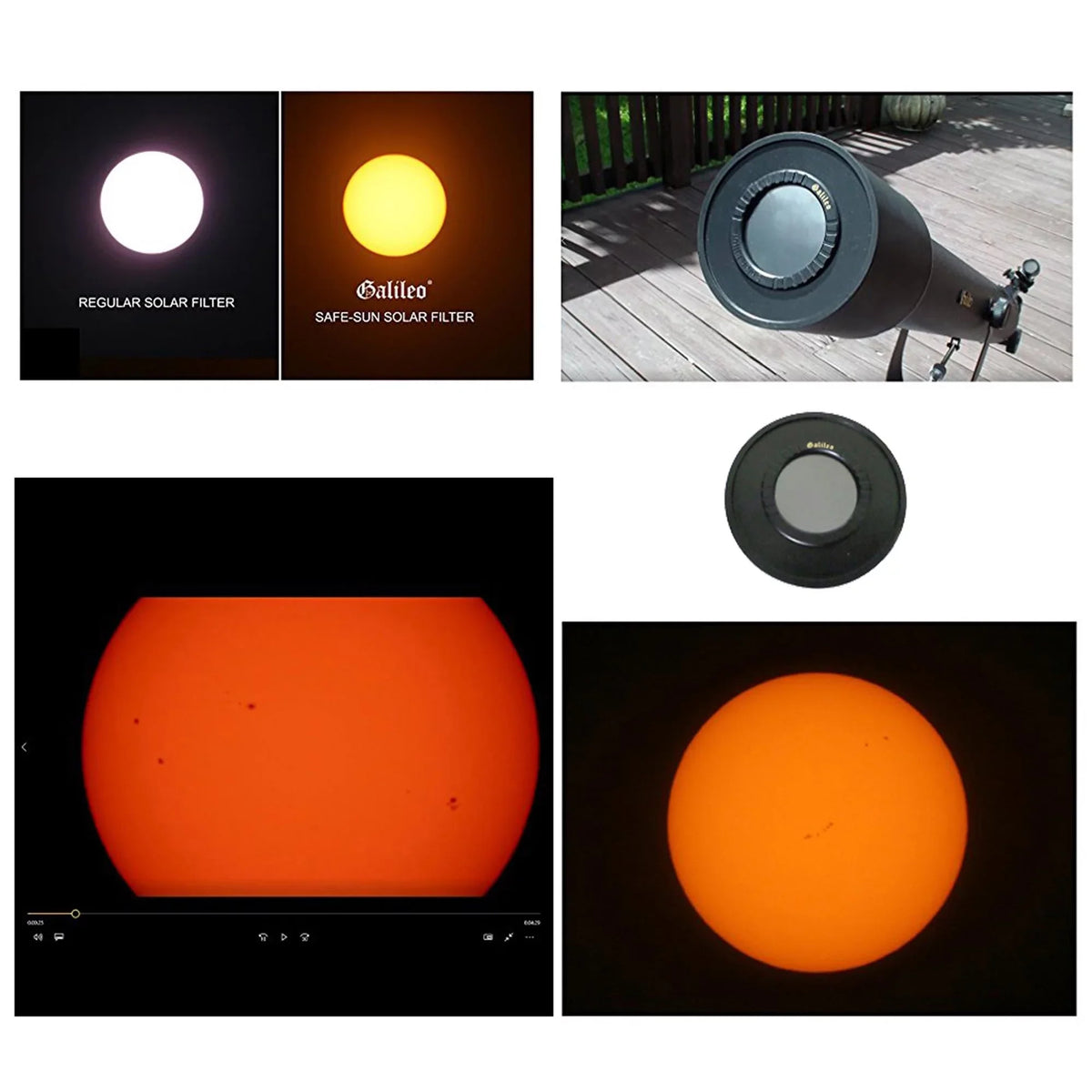 Solar Cap with 800mm and Cassini Smartphone telescope x kit Adapter 60mm Day/Night Filter