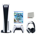 3D with PULSE West and Cleaning White Cloth Version Console Headset, Forbidden Playstation 5 Horizon Disc