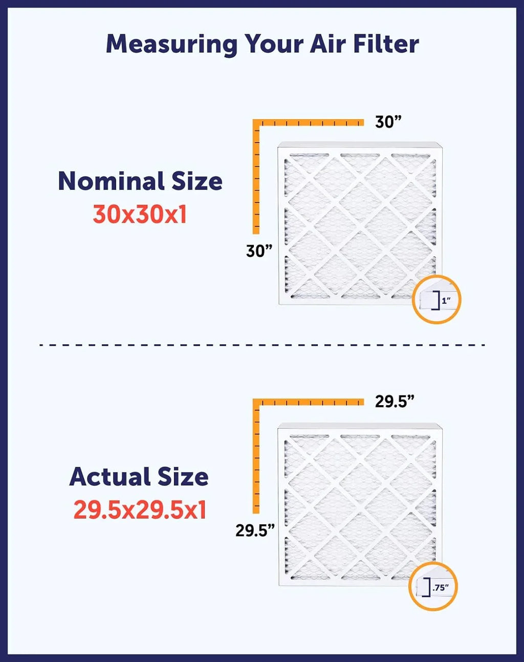 .75" 8 4-PACK Furnace | 50.5 Size: HVAC 26x50.5x1 Filters | IN | Filter Filter x USA Pleated | MERV A/C Actual Air King 26 MADE x
