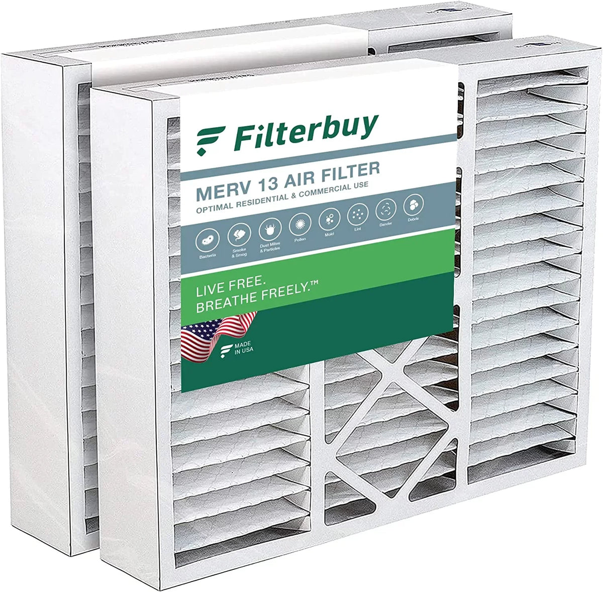 Pleated 20x22x5 and 13 Air Nordyne for Filterbuy Filters MERV Amana, HVAC Goodman, Furnace AC (2-Pack)